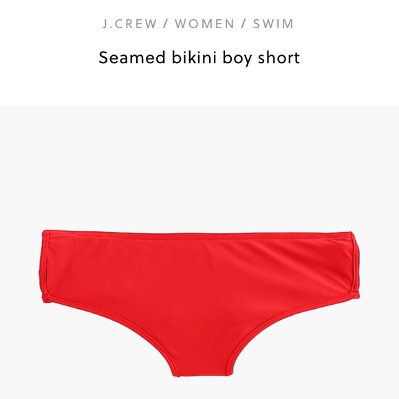 red boyshort swim bottoms